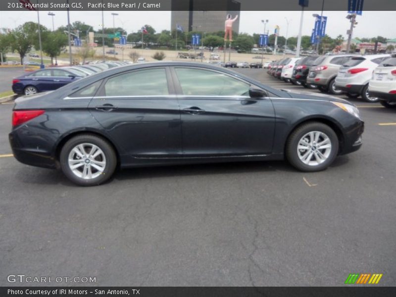 Pacific Blue Pearl / Camel 2012 Hyundai Sonata GLS
