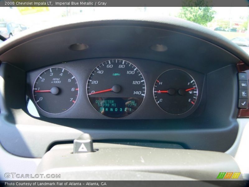 Imperial Blue Metallic / Gray 2008 Chevrolet Impala LT