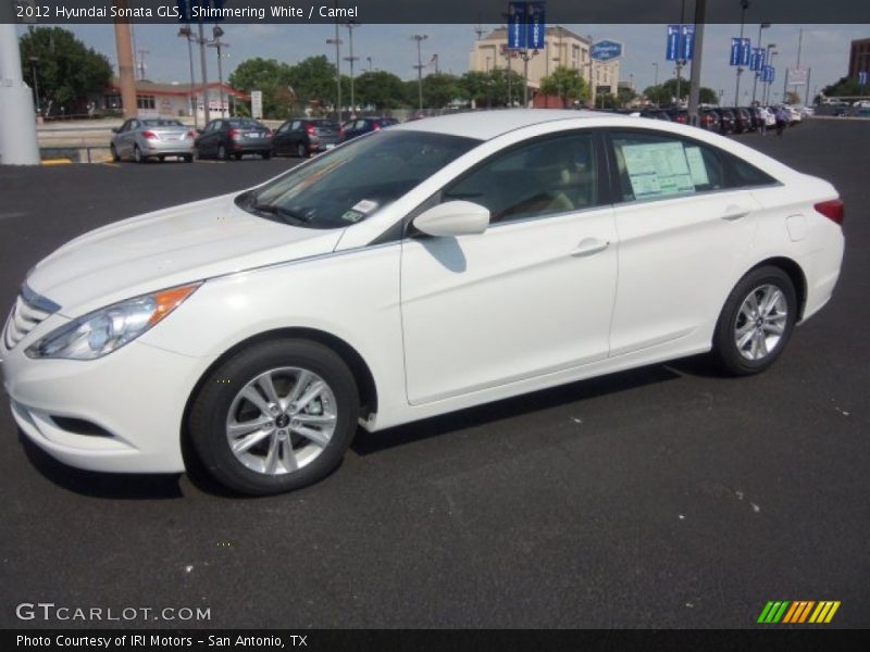 Shimmering White / Camel 2012 Hyundai Sonata GLS