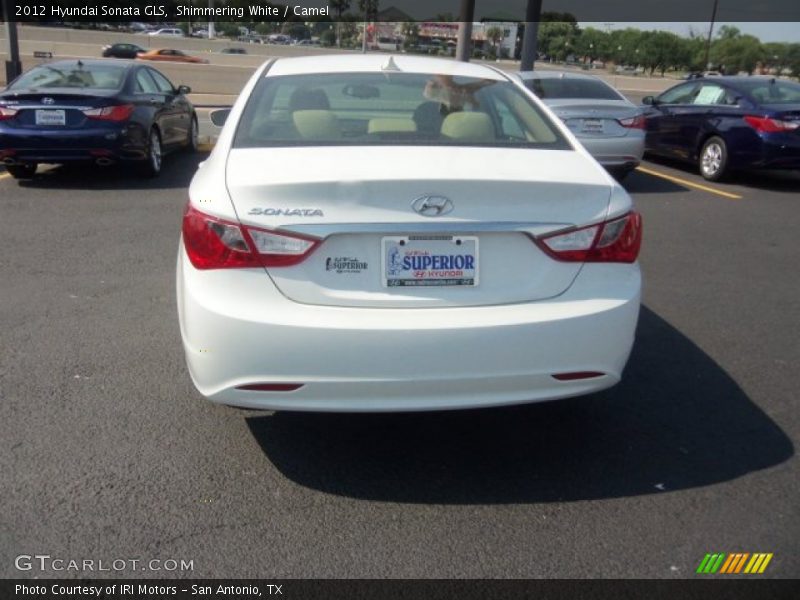 Shimmering White / Camel 2012 Hyundai Sonata GLS