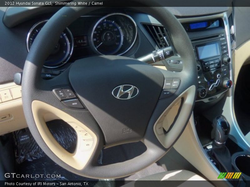 Shimmering White / Camel 2012 Hyundai Sonata GLS