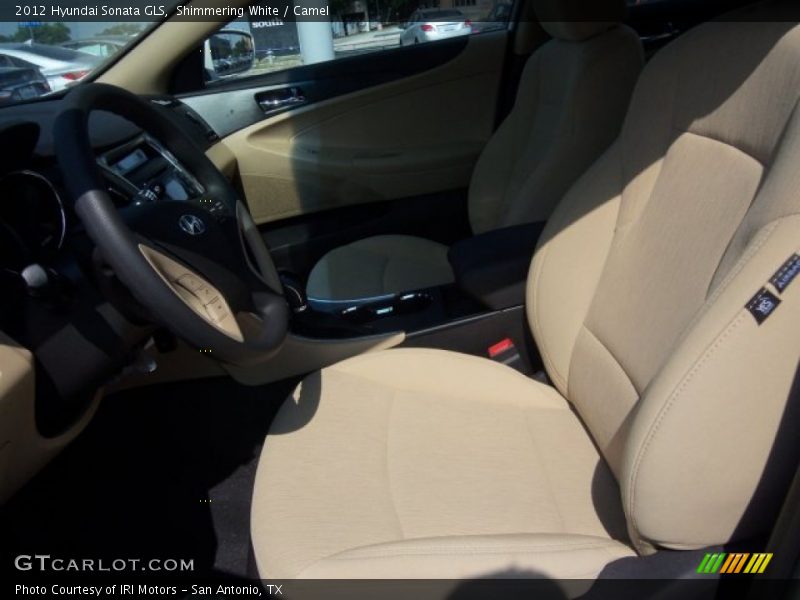 Shimmering White / Camel 2012 Hyundai Sonata GLS