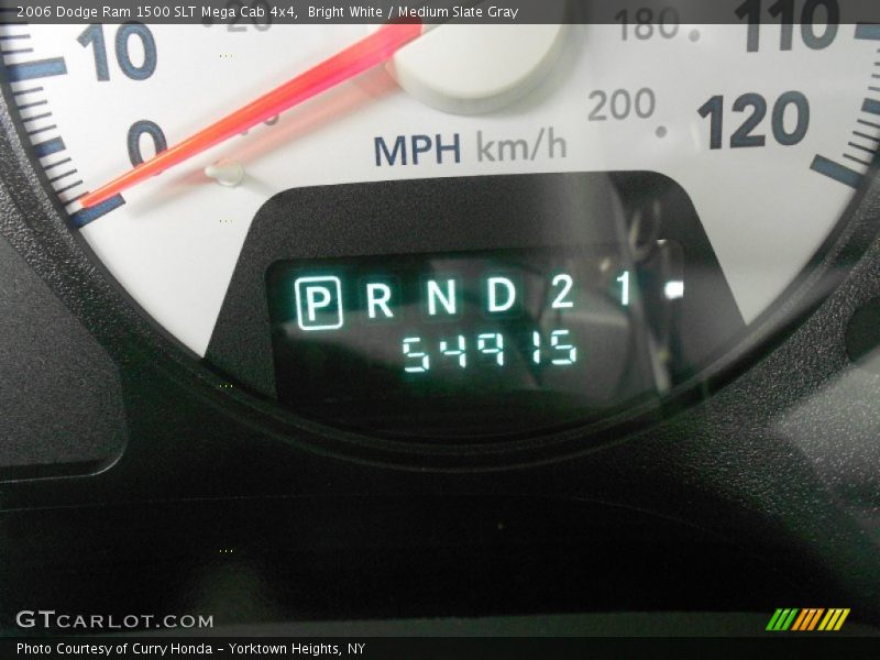 Bright White / Medium Slate Gray 2006 Dodge Ram 1500 SLT Mega Cab 4x4