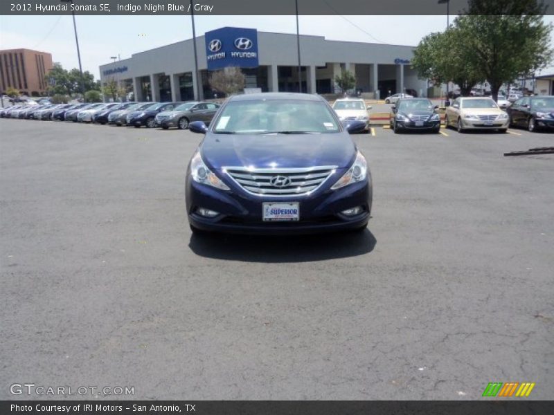 Indigo Night Blue / Gray 2012 Hyundai Sonata SE