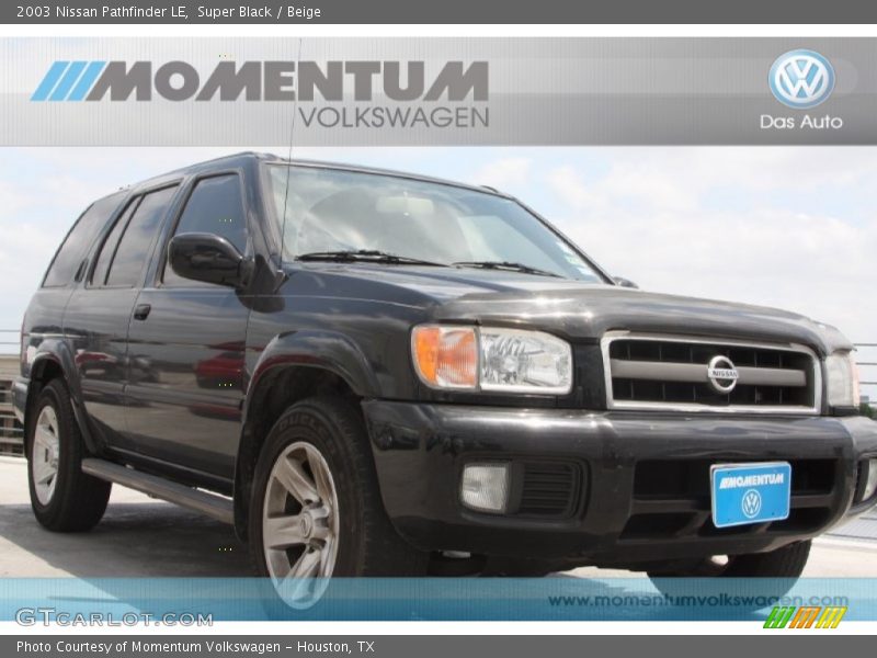 Super Black / Beige 2003 Nissan Pathfinder LE