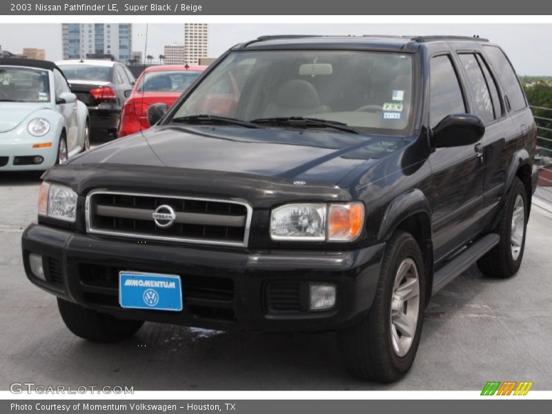 Super Black / Beige 2003 Nissan Pathfinder LE