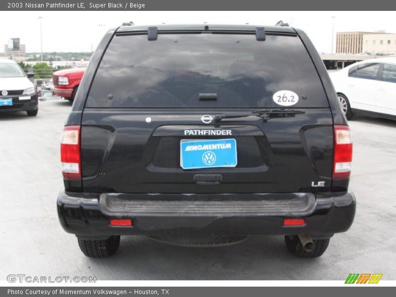 Super Black / Beige 2003 Nissan Pathfinder LE