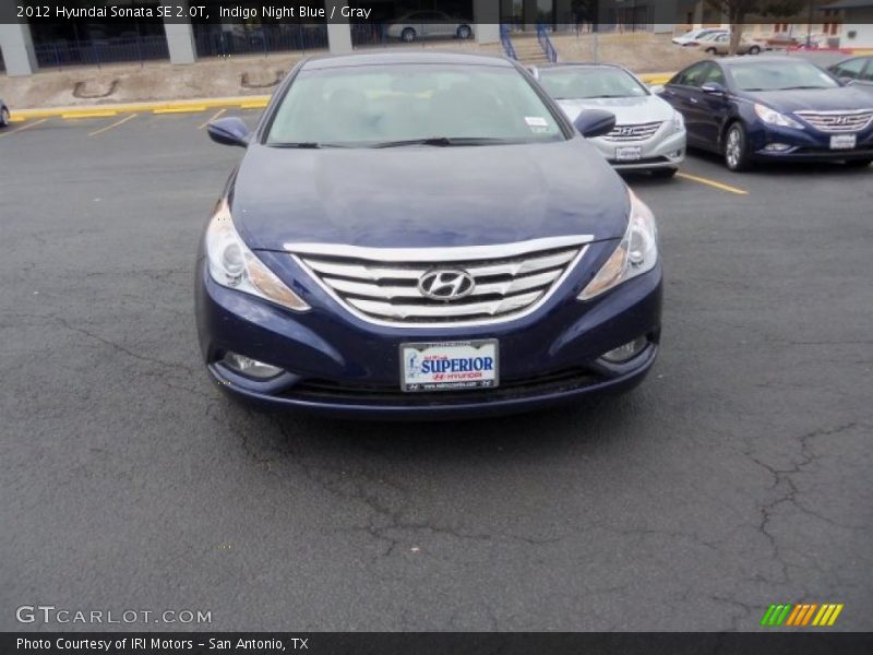 Indigo Night Blue / Gray 2012 Hyundai Sonata SE 2.0T