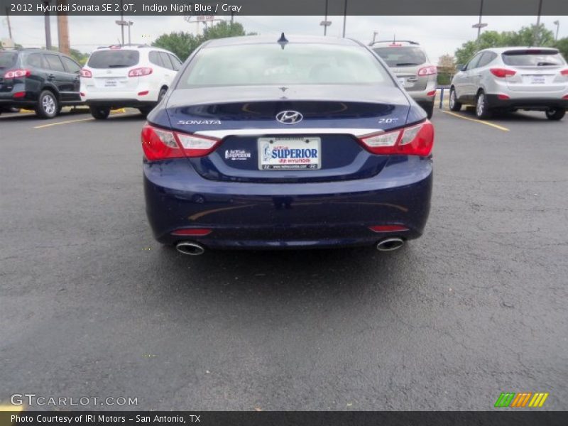 Indigo Night Blue / Gray 2012 Hyundai Sonata SE 2.0T