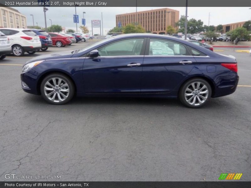 Indigo Night Blue / Gray 2012 Hyundai Sonata SE 2.0T