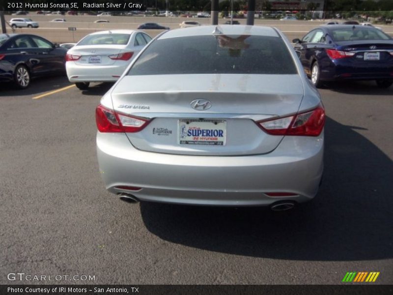 Radiant Silver / Gray 2012 Hyundai Sonata SE