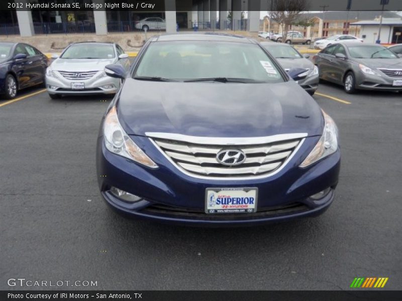 Indigo Night Blue / Gray 2012 Hyundai Sonata SE