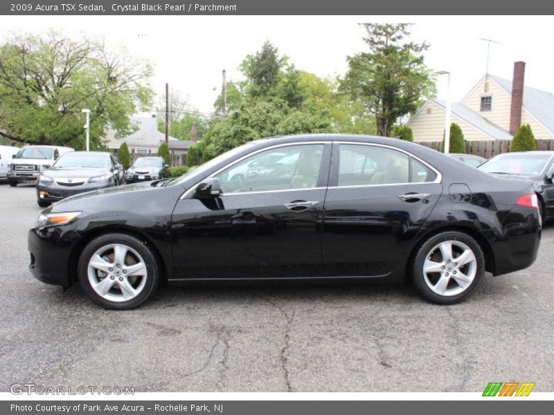 Crystal Black Pearl / Parchment 2009 Acura TSX Sedan
