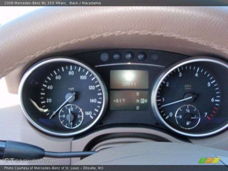 Black / Macadamia 2008 Mercedes-Benz ML 350 4Matic