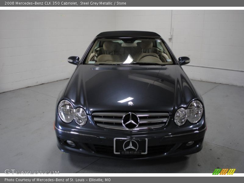 Steel Grey Metallic / Stone 2008 Mercedes-Benz CLK 350 Cabriolet