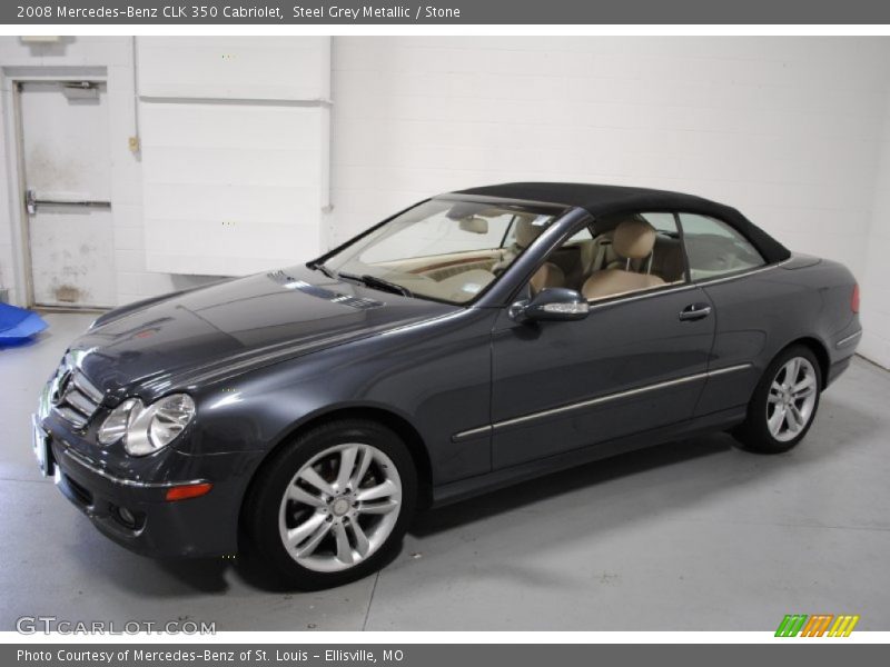 Steel Grey Metallic / Stone 2008 Mercedes-Benz CLK 350 Cabriolet