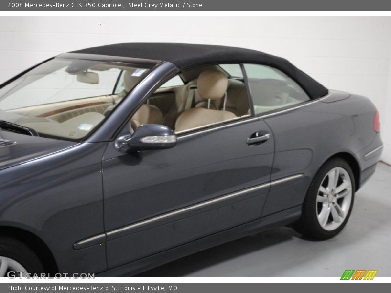 Steel Grey Metallic / Stone 2008 Mercedes-Benz CLK 350 Cabriolet