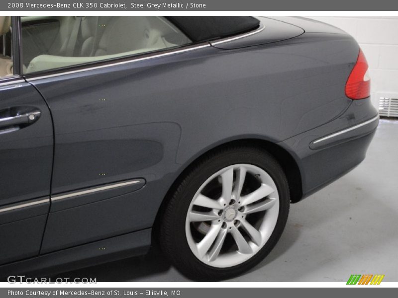 Steel Grey Metallic / Stone 2008 Mercedes-Benz CLK 350 Cabriolet