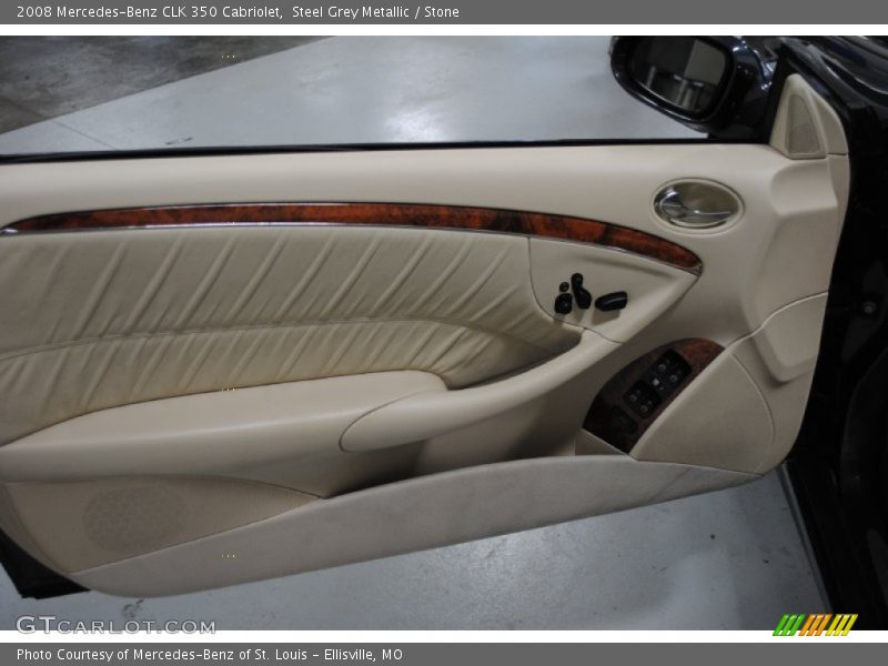 Steel Grey Metallic / Stone 2008 Mercedes-Benz CLK 350 Cabriolet