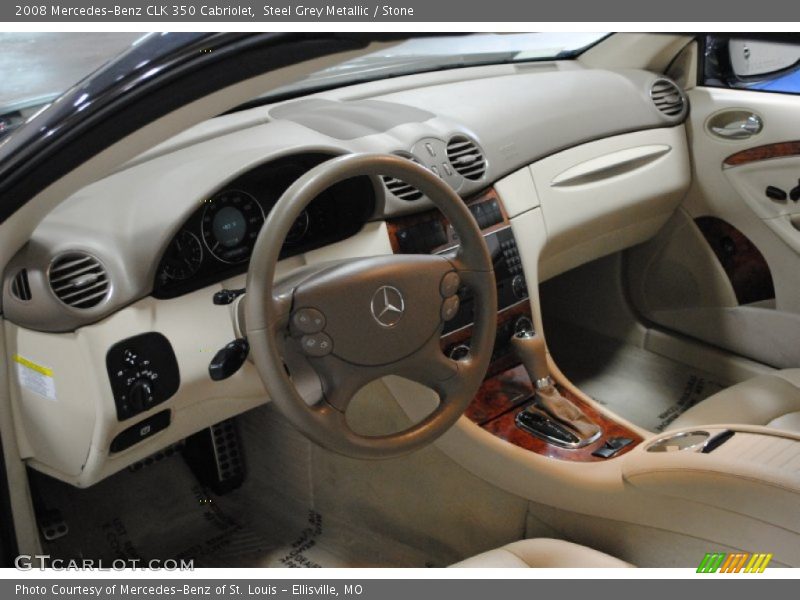 Steel Grey Metallic / Stone 2008 Mercedes-Benz CLK 350 Cabriolet