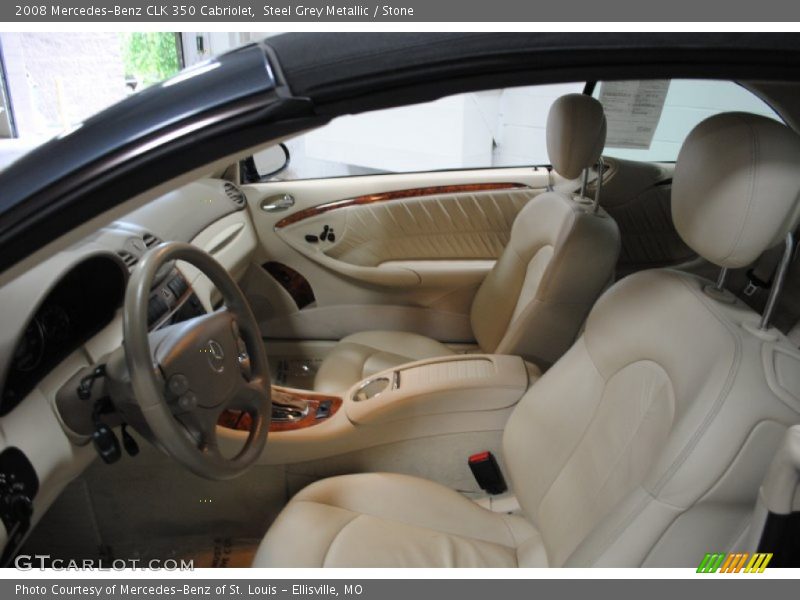 Steel Grey Metallic / Stone 2008 Mercedes-Benz CLK 350 Cabriolet