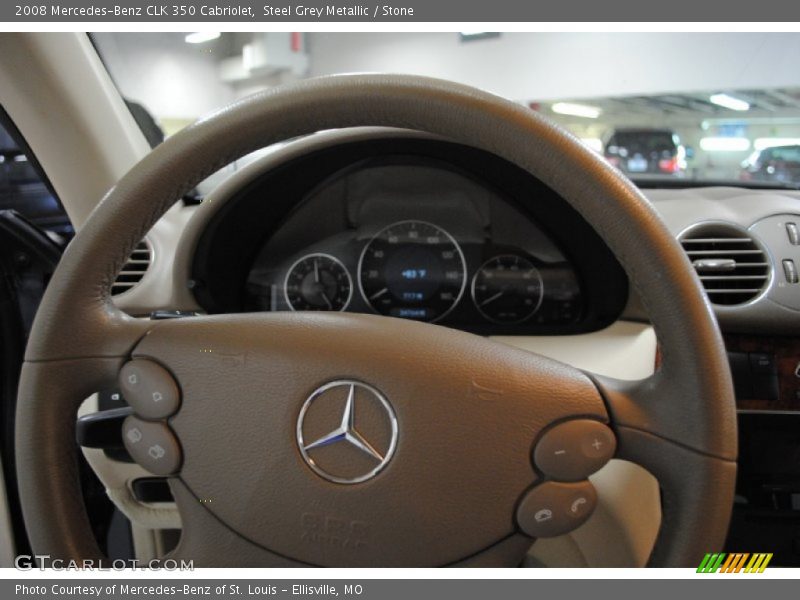 Steel Grey Metallic / Stone 2008 Mercedes-Benz CLK 350 Cabriolet