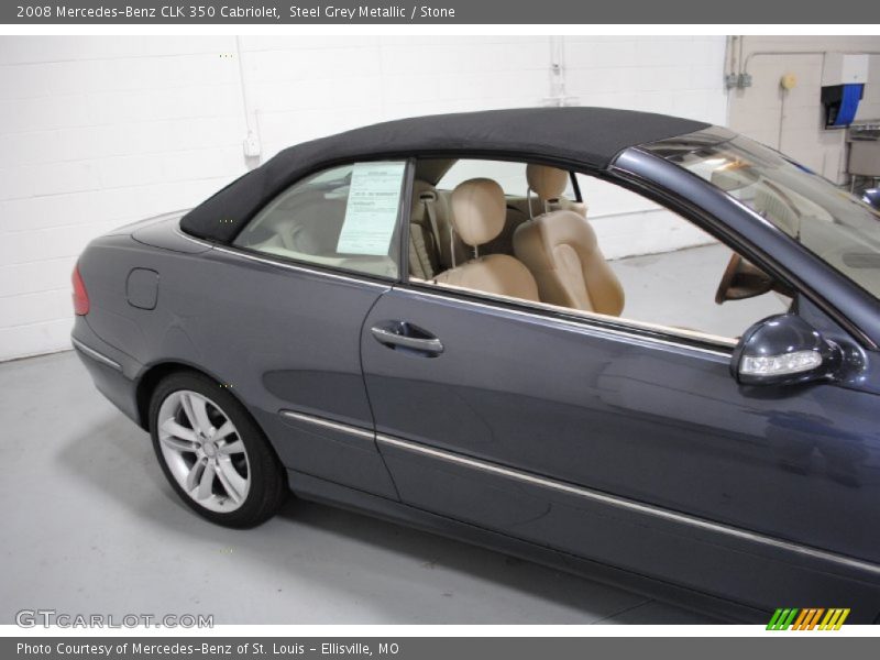 Steel Grey Metallic / Stone 2008 Mercedes-Benz CLK 350 Cabriolet