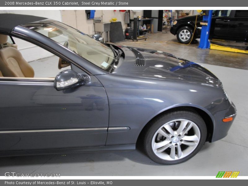 Steel Grey Metallic / Stone 2008 Mercedes-Benz CLK 350 Cabriolet