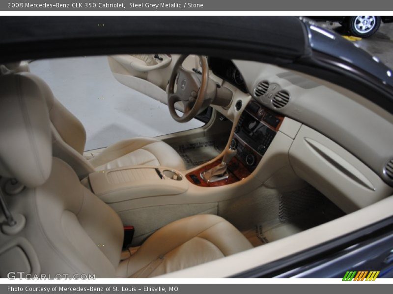 Steel Grey Metallic / Stone 2008 Mercedes-Benz CLK 350 Cabriolet