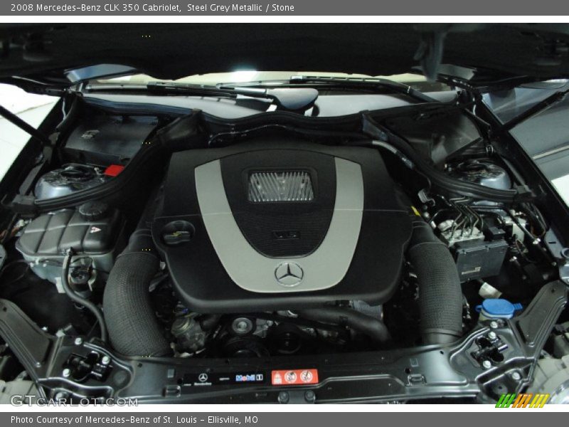Steel Grey Metallic / Stone 2008 Mercedes-Benz CLK 350 Cabriolet