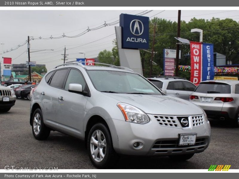 Silver Ice / Black 2010 Nissan Rogue SL AWD