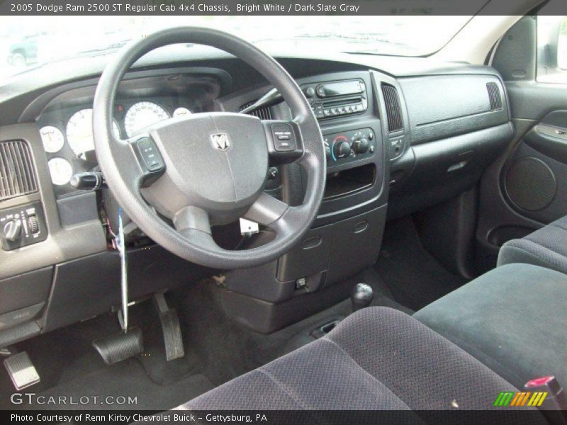Bright White / Dark Slate Gray 2005 Dodge Ram 2500 ST Regular Cab 4x4 Chassis