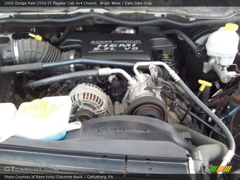 Bright White / Dark Slate Gray 2005 Dodge Ram 2500 ST Regular Cab 4x4 Chassis