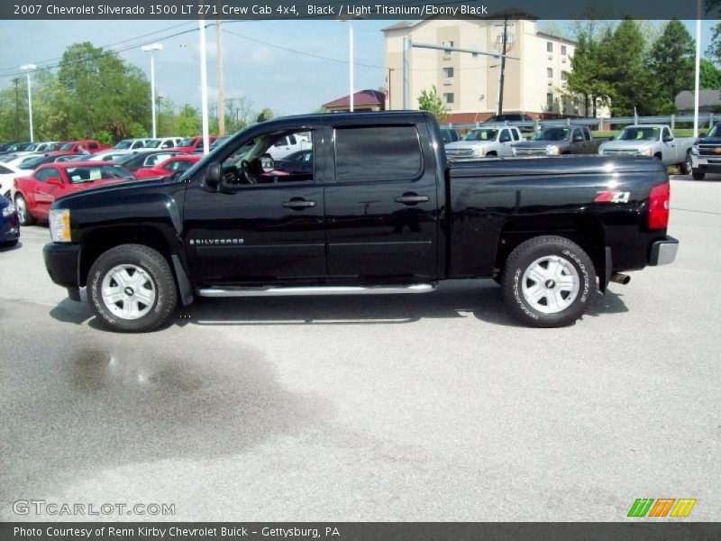 Black / Light Titanium/Ebony Black 2007 Chevrolet Silverado 1500 LT Z71 Crew Cab 4x4