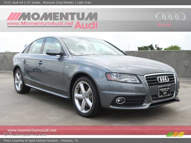 Monsoon Gray Metallic / Light Gray 2012 Audi A4 2.0T Sedan