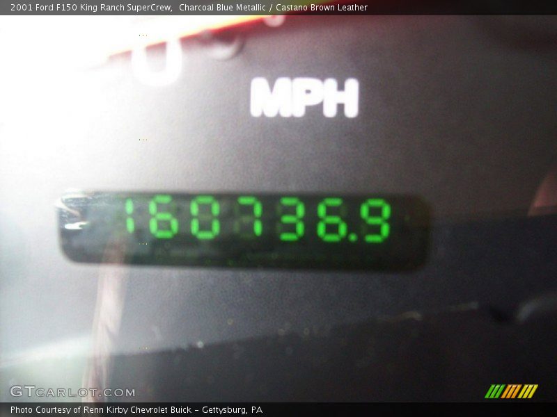 Charcoal Blue Metallic / Castano Brown Leather 2001 Ford F150 King Ranch SuperCrew