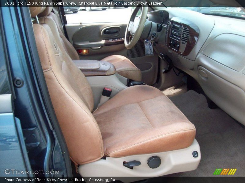 Charcoal Blue Metallic / Castano Brown Leather 2001 Ford F150 King Ranch SuperCrew
