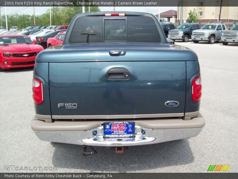 Charcoal Blue Metallic / Castano Brown Leather 2001 Ford F150 King Ranch SuperCrew
