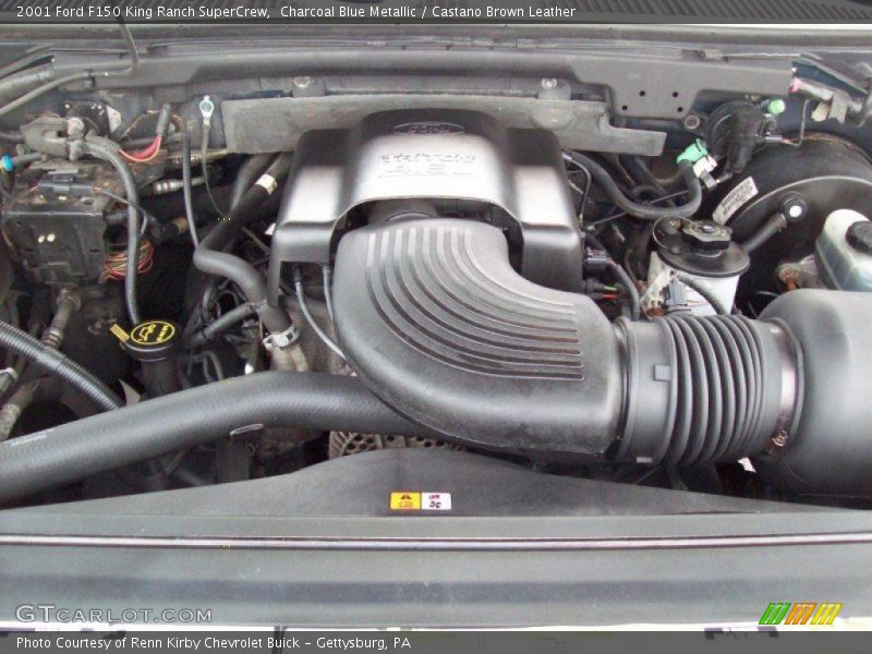 Charcoal Blue Metallic / Castano Brown Leather 2001 Ford F150 King Ranch SuperCrew