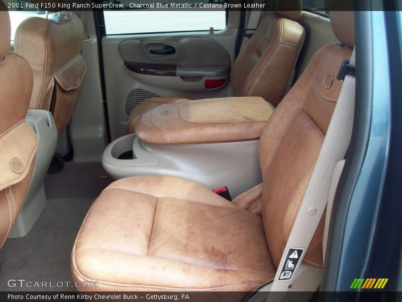 Charcoal Blue Metallic / Castano Brown Leather 2001 Ford F150 King Ranch SuperCrew