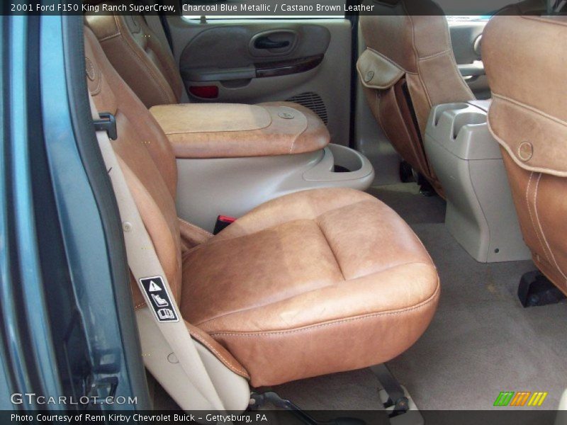 Charcoal Blue Metallic / Castano Brown Leather 2001 Ford F150 King Ranch SuperCrew
