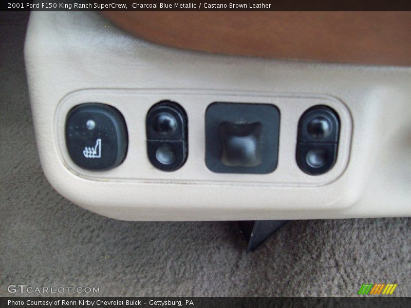 Charcoal Blue Metallic / Castano Brown Leather 2001 Ford F150 King Ranch SuperCrew