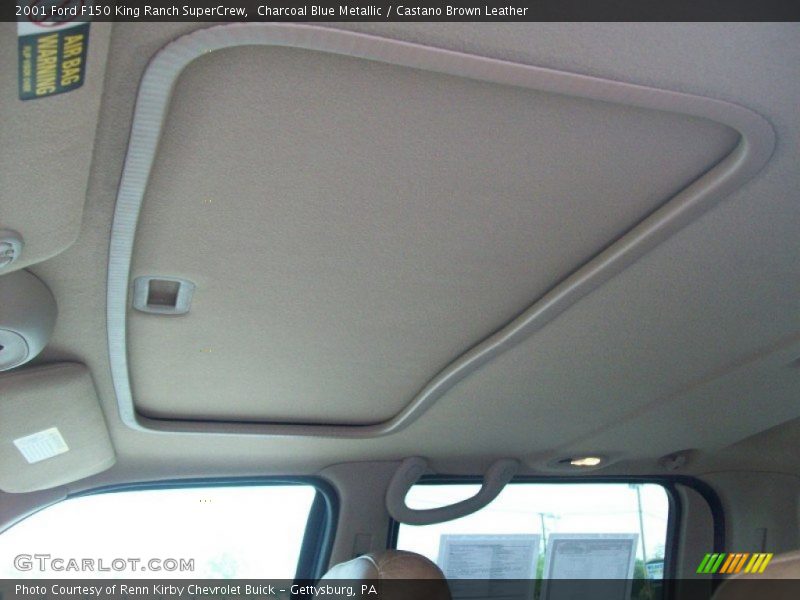 Charcoal Blue Metallic / Castano Brown Leather 2001 Ford F150 King Ranch SuperCrew