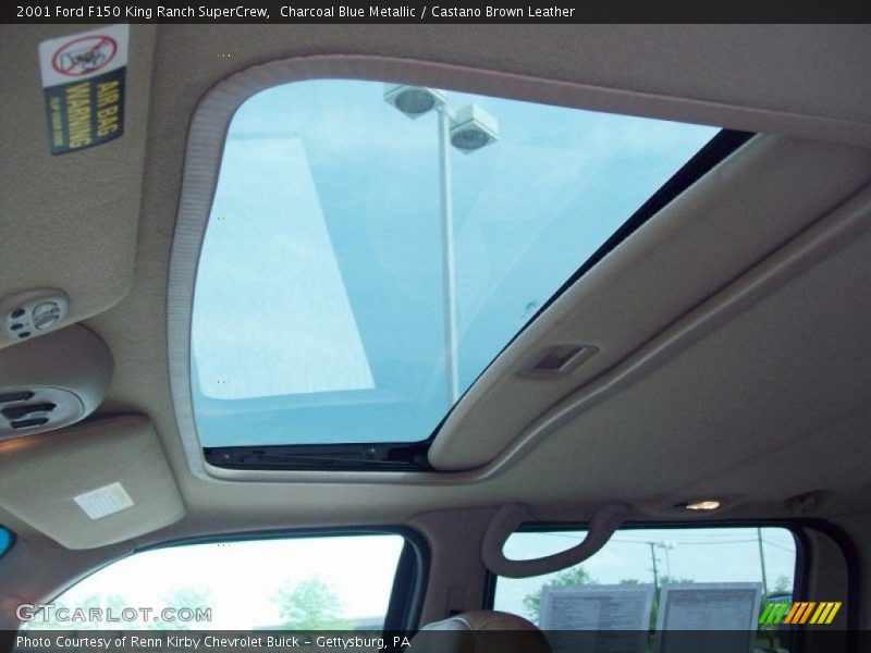 Charcoal Blue Metallic / Castano Brown Leather 2001 Ford F150 King Ranch SuperCrew