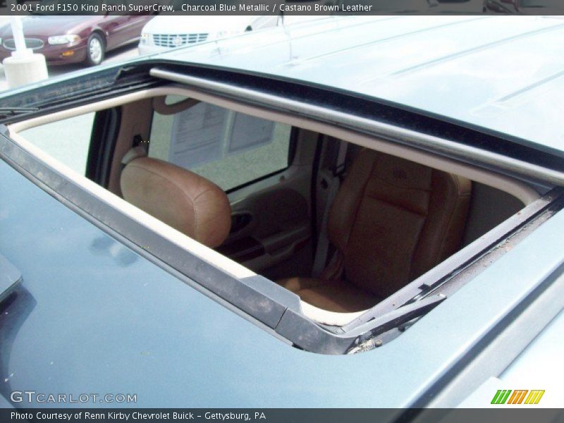 Charcoal Blue Metallic / Castano Brown Leather 2001 Ford F150 King Ranch SuperCrew