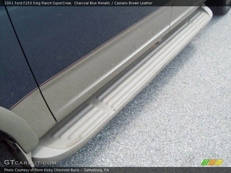 Charcoal Blue Metallic / Castano Brown Leather 2001 Ford F150 King Ranch SuperCrew