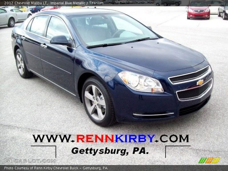 Imperial Blue Metallic / Titanium 2012 Chevrolet Malibu LT