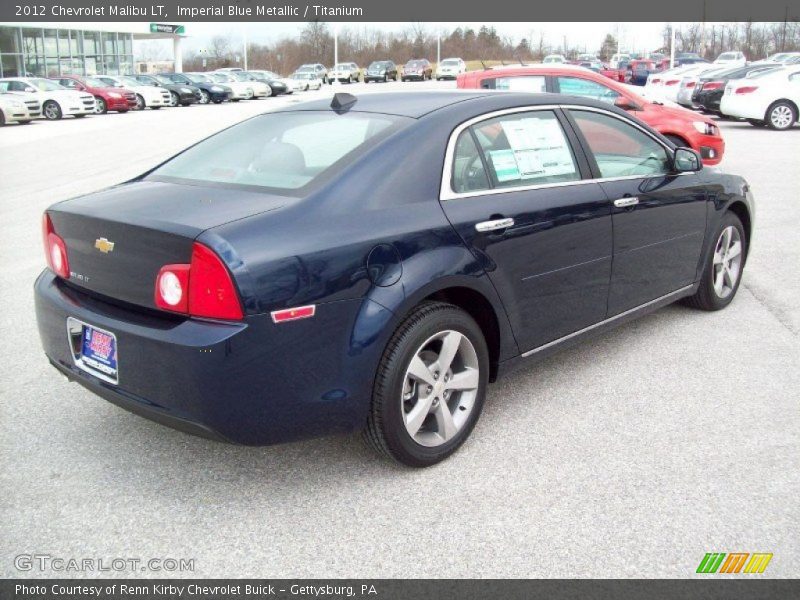 Imperial Blue Metallic / Titanium 2012 Chevrolet Malibu LT