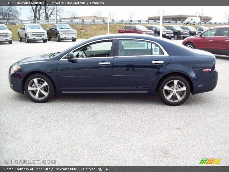 Imperial Blue Metallic / Titanium 2012 Chevrolet Malibu LT
