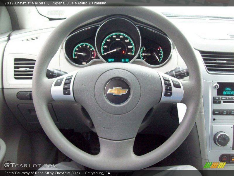 Imperial Blue Metallic / Titanium 2012 Chevrolet Malibu LT